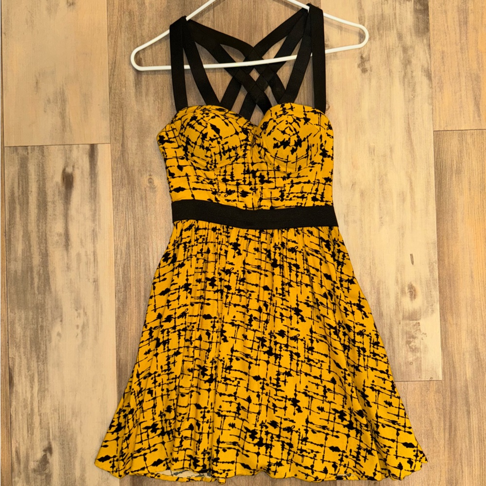 LIKE NEW Material Girl mini dress cross back size small